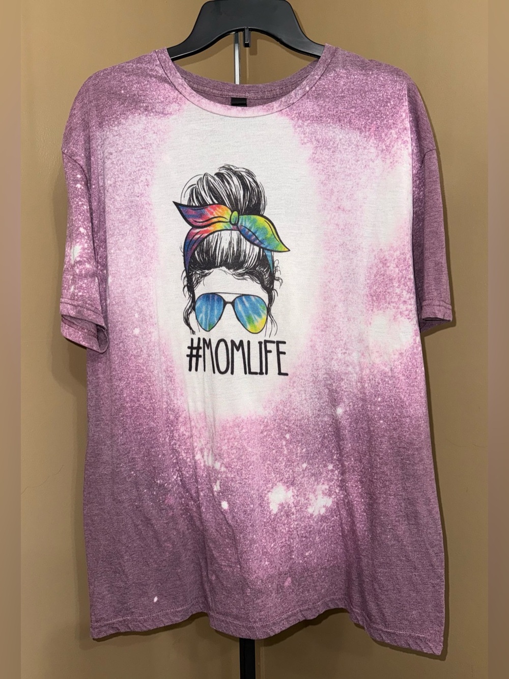 🌼#MOMLIFE Graphic Tee - Pink Tie-Dye. Size XL.🌼